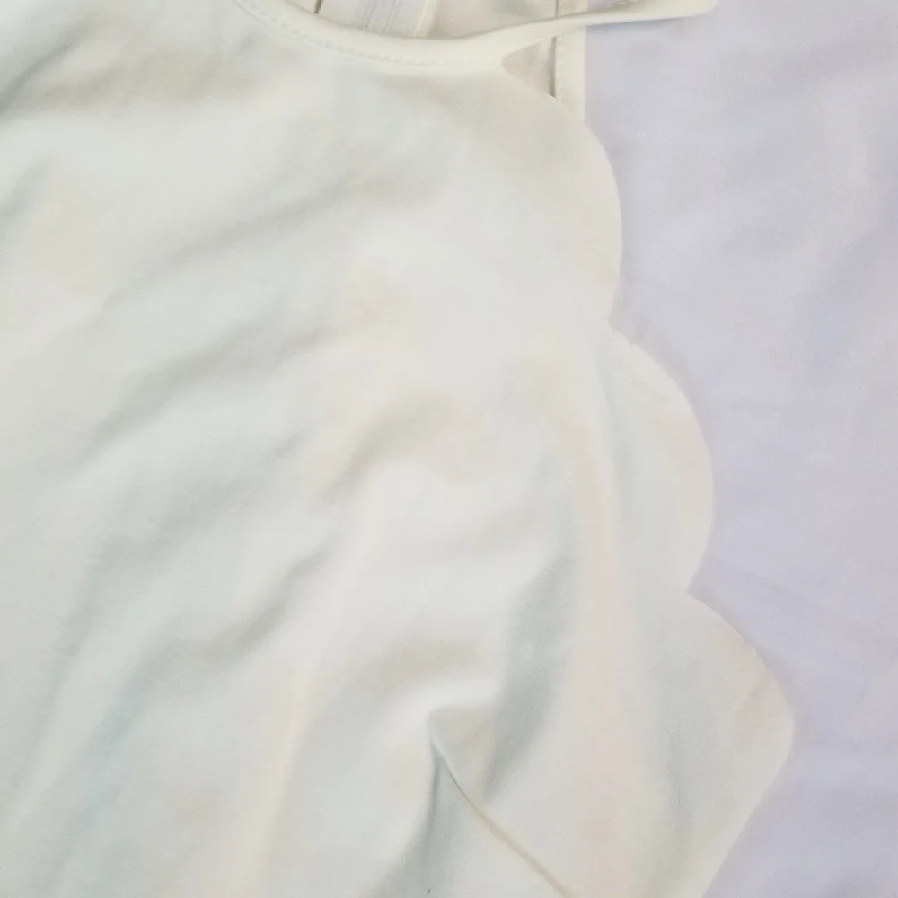Charlotte Russe Halter Maxi Dress Scalloped Romper Shorts Overlay Cream Medium - Picture 4 of 14